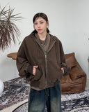 Loped Work Twill Hooded Zip-Up