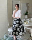 Mona Rose Flare Banding Long Skirt