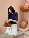 Alou Punching Lace Banding Mini Skirt Pants