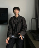 Semi cropped stitch shirt