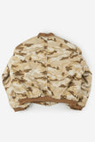 Camo edge quilted crop jumper