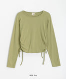 [BAONHAUS] Sane String Crop Long Sleeve Tee