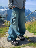 Fertig Blue Teen Cargo Denim Jeans
