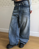[UNISEX] Rosea Double Pocket Wide Denim Pants