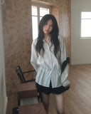 Puku lace frill tiered mini skirt