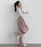 Folding Balloon Wide Banding Training Pants