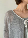 Mimol Summer Color Ribbon Bolero Cardigan