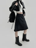REMEME denim midi skirt