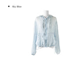 Let's Frill Hood Dot Windbreaker Jacket