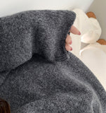 Wool Acrylic Blend V-neck Loose Fit Avant Knit
