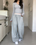 Grainy Wide Training Pants