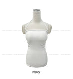 [Volume up!] Nien Ribbed Shirring Strap Sleeveless (+ With Cup)