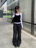 Jug Flare Bootcut Washing Denim Pants