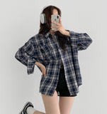 Today Check Loose Fit Long Sleeve Shirt