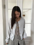Use Check Puff Shirring Layered One Piece