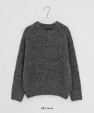 Pencuff Color Mohair Round Wool Knit