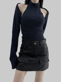 Nemon Two-Tone Bolero Turtleneck Set