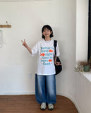 Kokans Summer Washing Denim Wide Pants