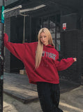 New York Embroidered Overfit Hoodie