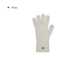 Levon Angora Glove Fingerhole Knit Gloves