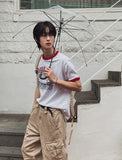 DAPE PRINTING RINGER HALF SLEEVE T-SHIRT