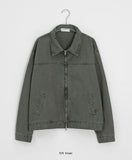 [Unisex] Telmu Cotton Pigment Trucker Over Jacket