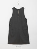 Ukyo cotton button long one piece