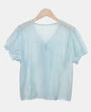 Muha Sheer Short Sleeve Blouse