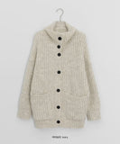 Kelma Button Pocket Wool Knit Cardigan