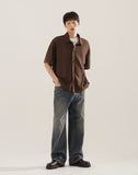 Crochet Short Sleeve Knit Shirt