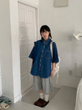[unisex] Neico Denim Over Short Sleeve Shirt