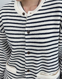 Laber Waffle Stripe Cardigan