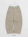 Billet Buckle Stitch Curved Balloon Pants