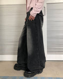 Seyou Backpoint Adjust Washed Denim Pants