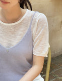 [Bustier set] Bier Layered Short Sleeve Knit