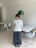 [unisex] Gopheo Linen Net Collar Short Sleeve Knit