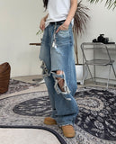 Rayfen Damage Denim Pants