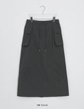 Pohit Nylon Cargo Long Skirt