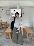 Mocku Banding Nylon Cargo Wide Pants