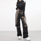 lupin wide denim pants