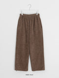 Halka Bokashi Hairy Knit Banding Wide Pants
