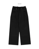 Sentic brushed one-tuck wide pants