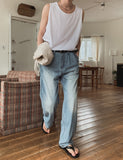 Veil two-tuck wide denim pants