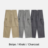 Radic Washed Zipper Cargo Wide Pants