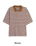 Terran Stripe Crop Collar Tee