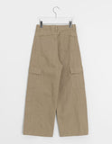 Dadin Cargo Wide Cut Cotton Pants