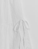 Hondas Nylon Ribbon Tiered Long Skirt