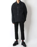 Oversize denim jacket Black