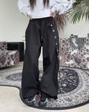 Tape eyelet key ring balloon pants