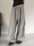 Bens rustling nylon slits wide two-way jogger pants